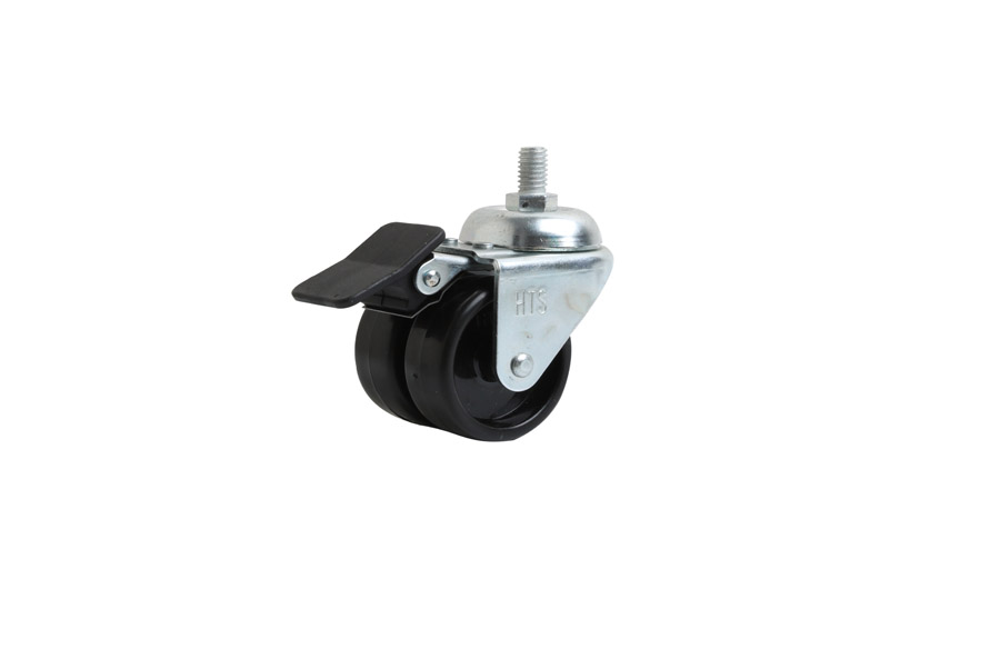 HTS Caster | Double Pulley Screw Caster With Brake In 50*20- Furniture Caster