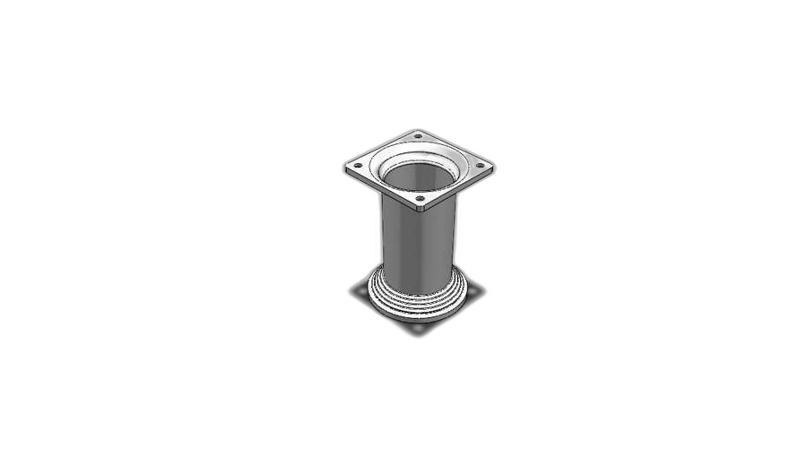 HTS Caster | Selcuk Modell Chrom Stuhlbeine in 10cm -Möbelbeine
