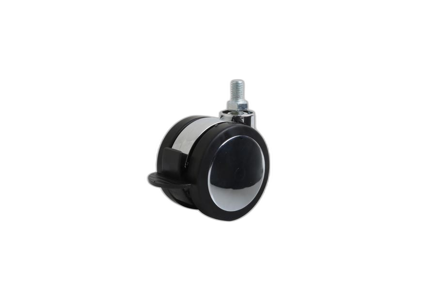 HTS Caster | Chrome Screw Caster With Brake In 65mm- Furniture Caster and Wheels