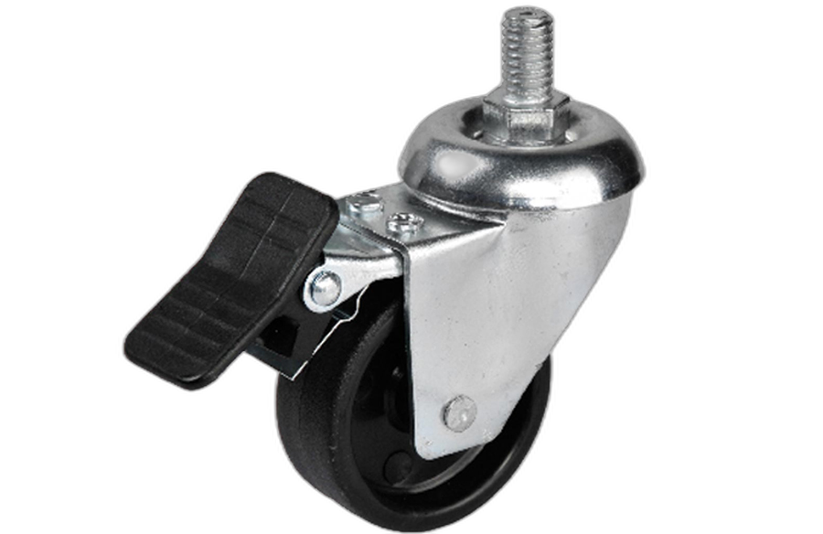 HTS Caster | Doubleball Screw Swivel Caster With Brake, D50mm