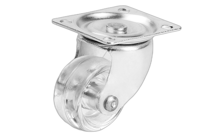 HTS Caster | 28mm Transparent Disc Caster-Small Furniture Caster