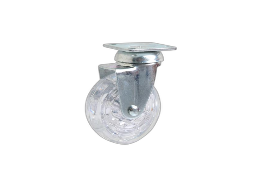 HTS Caster | Transparent Disc Pulley Decorative Furniture Casters 50*20mm