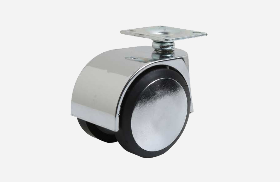 HTS Caster | Chrom Covered Disc Swivel Caster- Decorative Furniture wheels