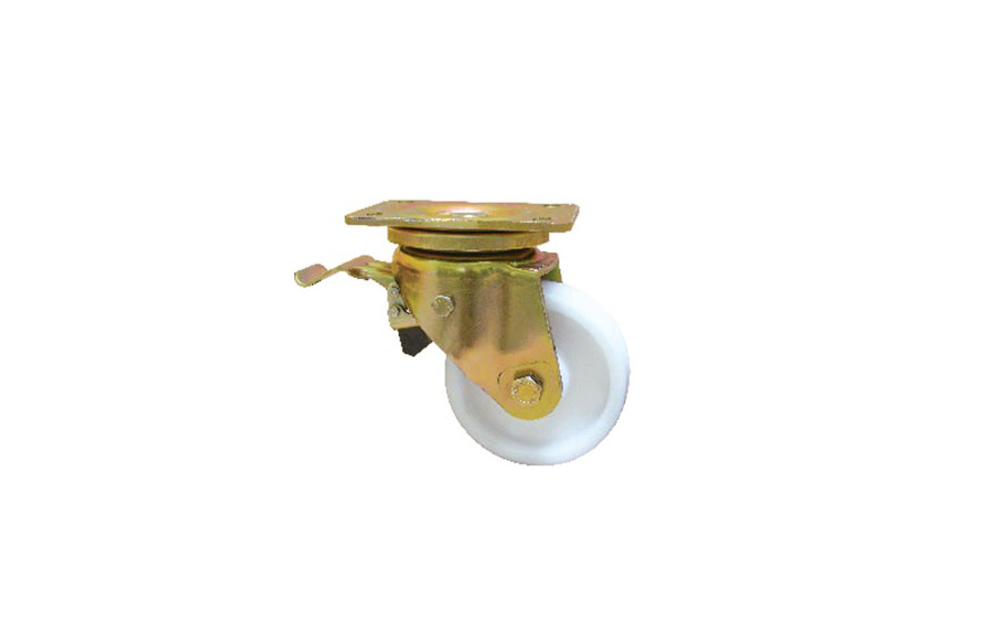 HTS Caster | Polyamide Pulley Disc Caster In 125mm With Brake-Heavy Duty Caster Wheels