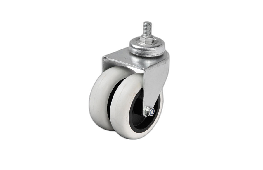 HTS Caster | PVC Double Pulley Screw Caster In 75*25