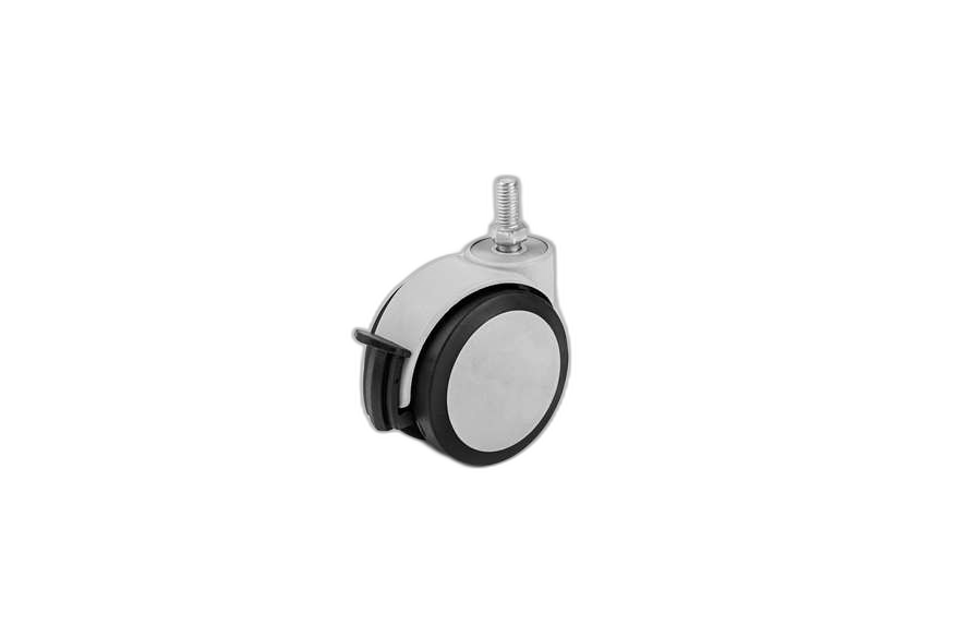 HTS Caster | Grey Screw Caster with Brake In 75mm,Office Furniture Caster