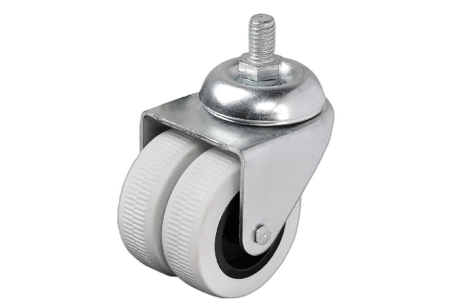 HTS Caster | Grey Double Pulley Screw Furniture Caster, D50mm
