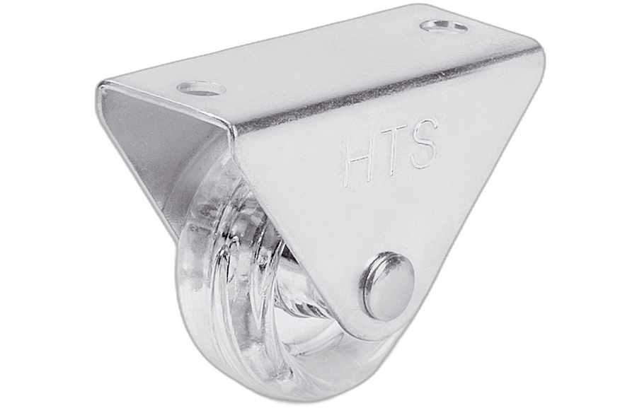 HTS Caster | Transparent Fixed Furniture Caster D32mm