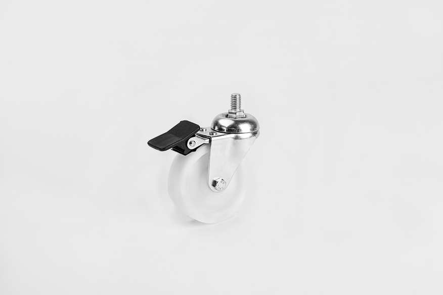 HTS Caster | Polyamide Pulley Screwed In 75*25mm Caster With Brake- Furniture Caster and Wheels