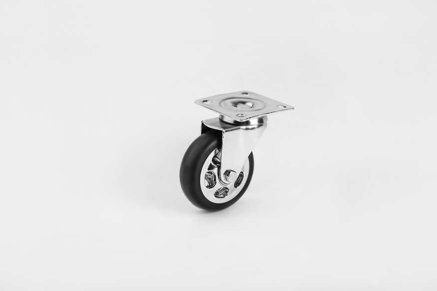 HTS Caster | Chrom Rim Disc Swivel Caster, D75mm