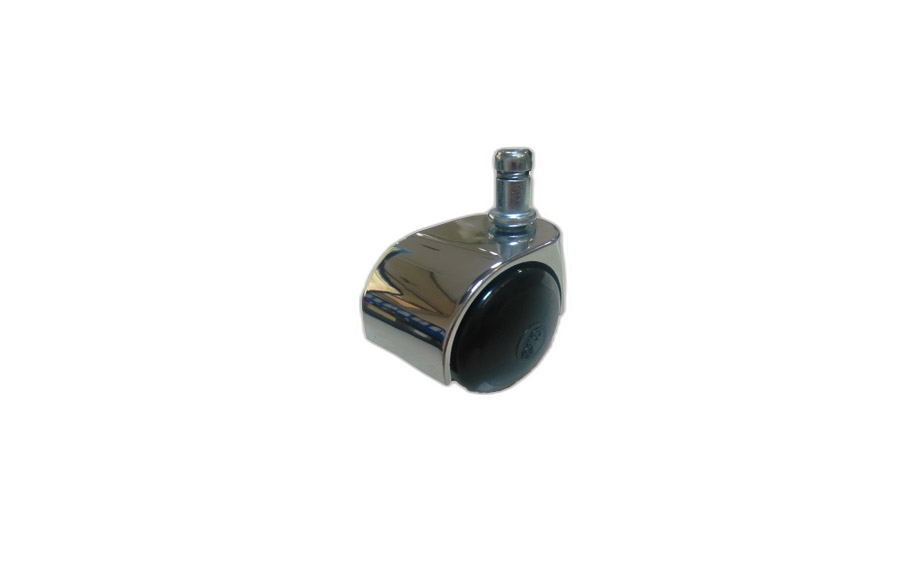 HTS Caster | Buro Type Chrome Covered Pin Caster-Furniture Caster