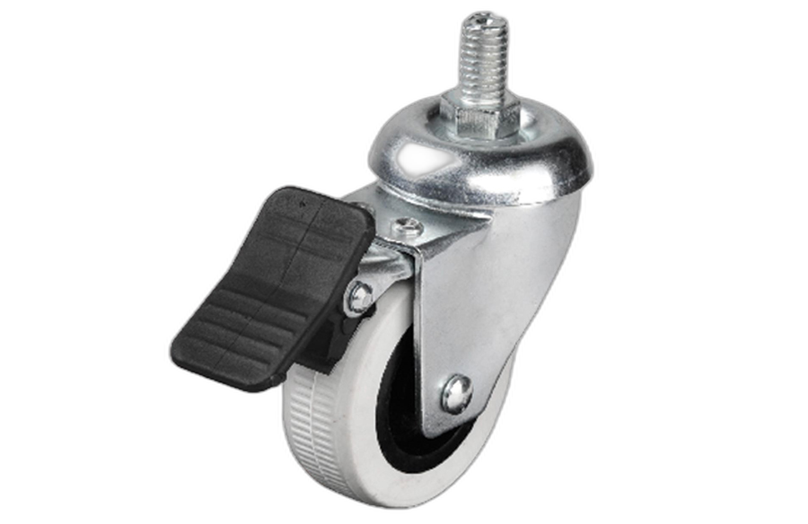 HTS Caster | Double Ball Bearing Screw Caster With Brake In 50*20