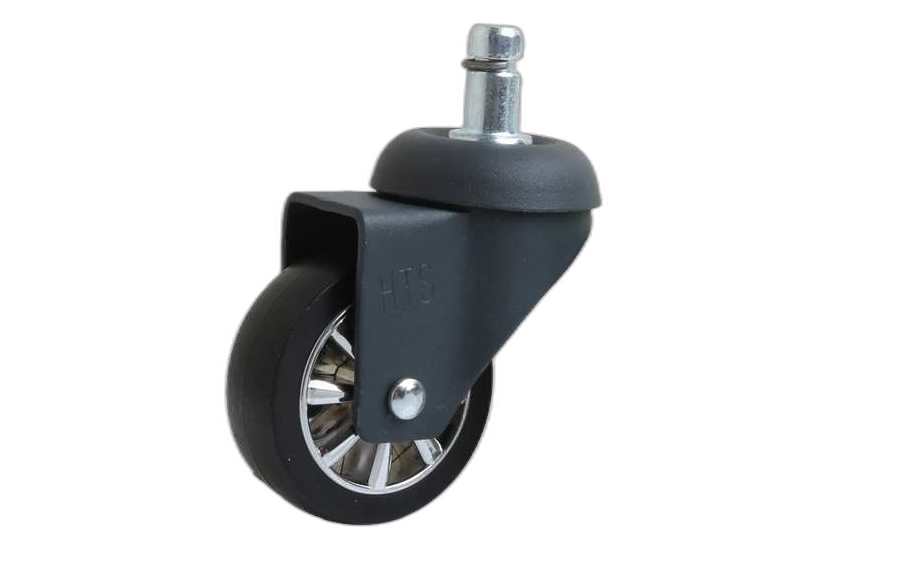HTS Caster | Anthracite Thermal Chrome Pulley Pin Caster, Decorative Furniture wheels